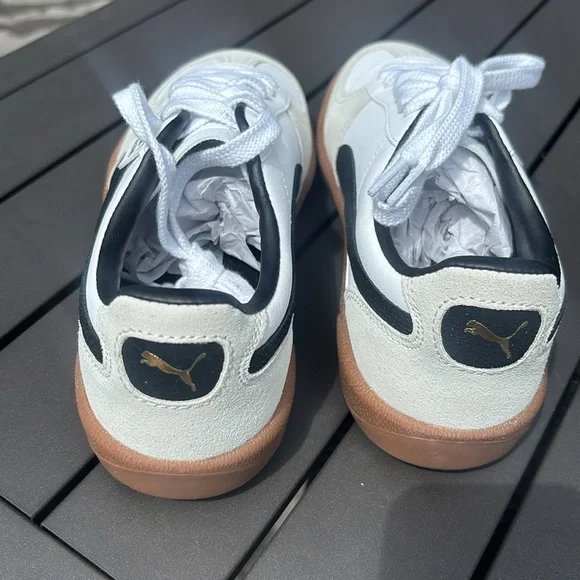 Women’s Puma Palermo Blk/ White Sneakers Size 8.5 - Picture 3 of 8